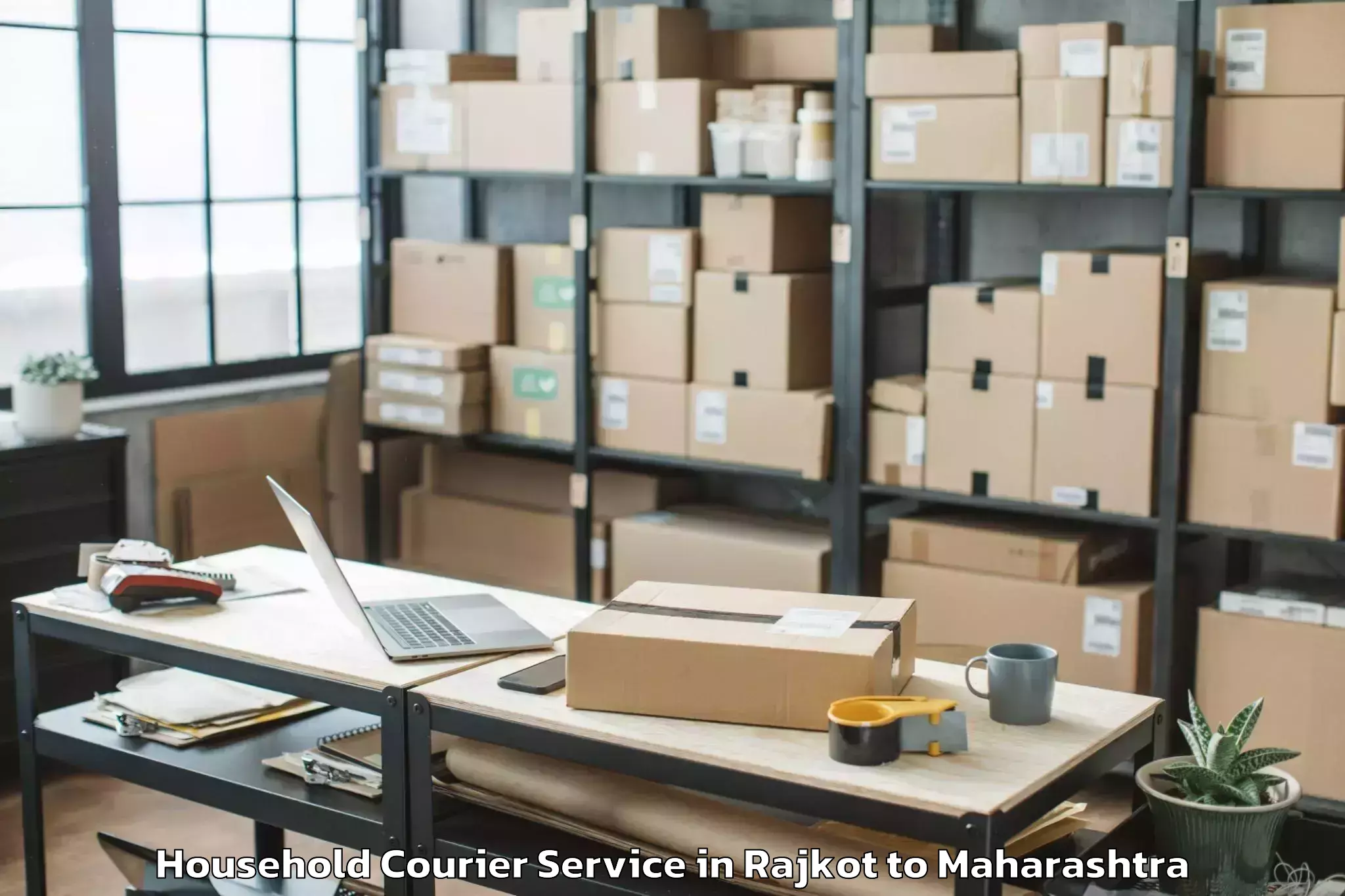 Book Rajkot to Anjangaon Household Courier Online